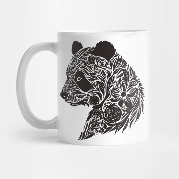 Floral Panda – The Cutest Bear Meets Botanical Elegance by TuncGK